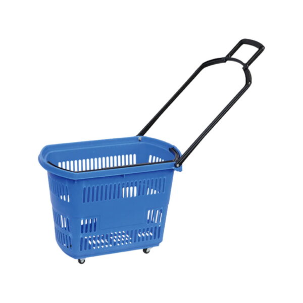 STF20028 blue Supermarket Rolling Shopping Baskets Manufacturer & Supplier in China | Storefit