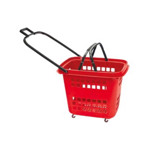 STF20033-red Supermarket Rolling Shopping Baskets Manufacturer & Supplier in China | Storefit