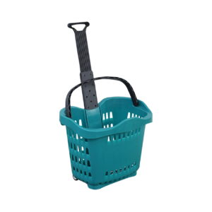 STF20038-green Supermarket Rolling Shopping Baskets Manufacturer & Supplier in China | Storefit