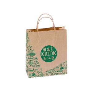 Storefit Shopping Bags & Containers China Cotton Shopping Paper Bag Kraft Twisted Handle Custom Design